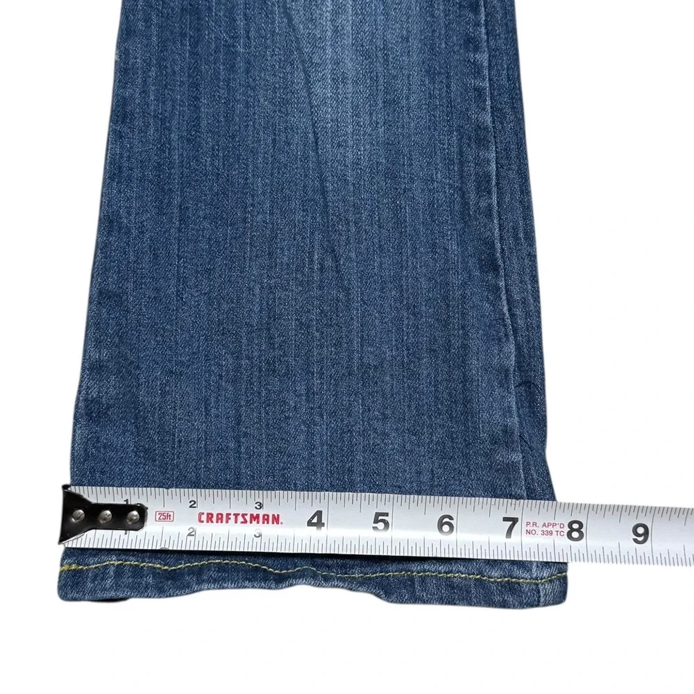 2000s Arizona Jeans‎ Co. Rhinestone Pocket Blue Jeans Girls 10 Slim (26x25 1/8)
